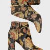 1669€ Aquazzura Firenze botines estampados Brooklyn Rose Jacquard Talla 40 Nuevos