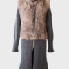 Brunello Cucinelli abrigo de punto de cachemira y pelo natural Talla S
