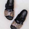 Giambattista Valli sandalias de ante y piel estampado pitón Talla 36 Nuevas - Imagen 3