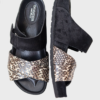 Giambattista Valli sandalias de ante y piel estampado pitón Talla 36 Nuevas