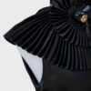 Loewe blusa negra seda sin mangas flor plisada Talla 38 (M) - Imagen 2