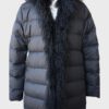 Moncler chaqueta larga plumas con pelo natural cordero de Mongolia 2 (M) - Imagen 4