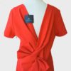 Lanvin Paris vestido rojo lazo Talla FR42 (XL) Nuevo - Imagen 3