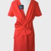 Lanvin Paris vestido rojo lazo Talla FR42 (XL) Nuevo