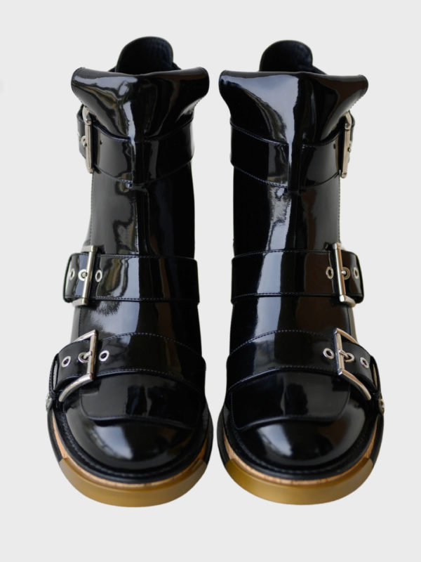 Alexander McQueen botas biker charol Talla 40 Nuevas