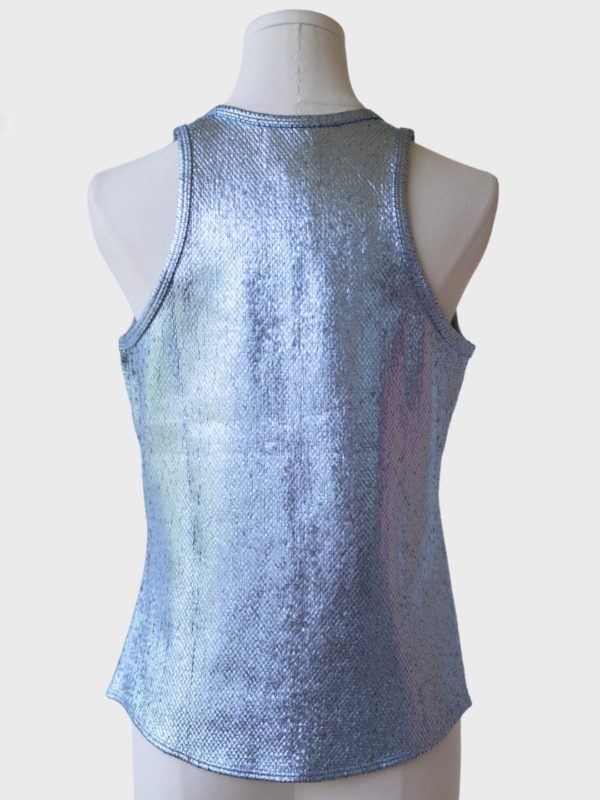 Mason by Michelle Mason tank top azul metalizado Talla S