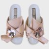 N°21 sandalias/mules de raso con pedrería Talla 40