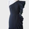 Sandro vestido mini un hombro con volantes Talla 1 (S) Nuevo