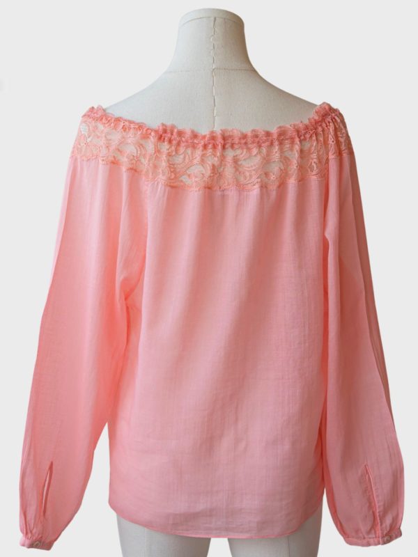 Vanessa Bruno blusa rosa coral encaje Talla FR36 (S)