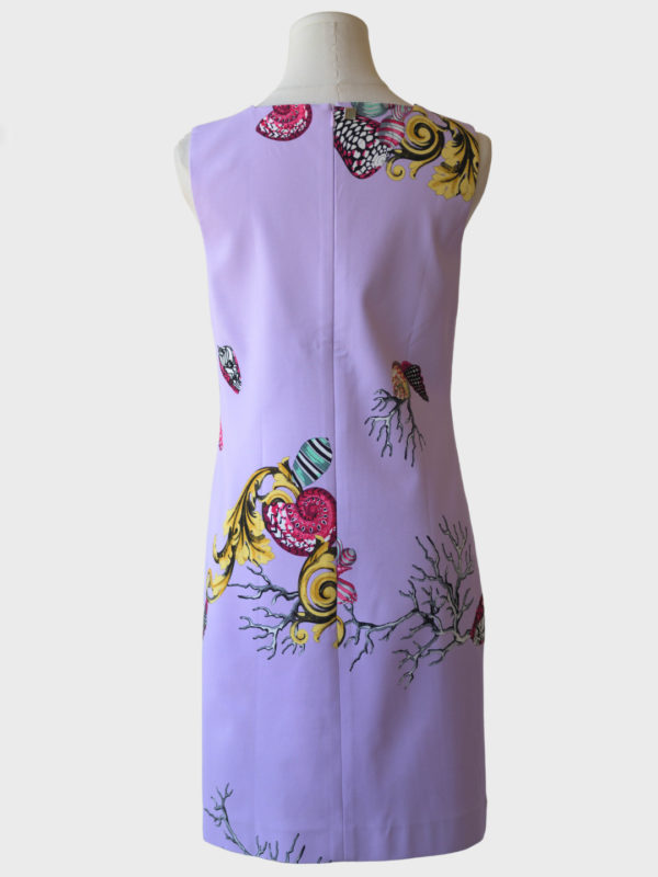 Versace vestido mini lila estampado Talla IT40 (S)