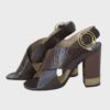 Chloé sandalias de charol marrón Talla 36.5 Nuevas