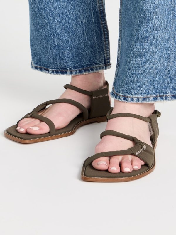 Zimmermann sandalias de lona color caqui Talla 37 Nuevos