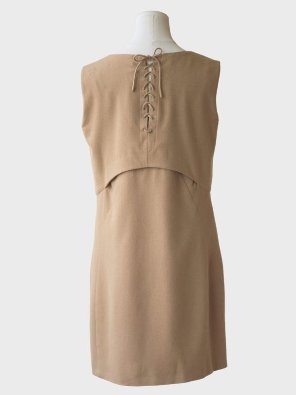 ERMANNO SCERVINO vestido mini color camel Talla IT44 (L)