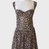 Reformation vestido mini estampado leopardo Talla US10 (L) Nuevo