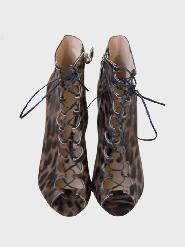 Giambattista Valli zapatos botines tacón leopardo Talla 40