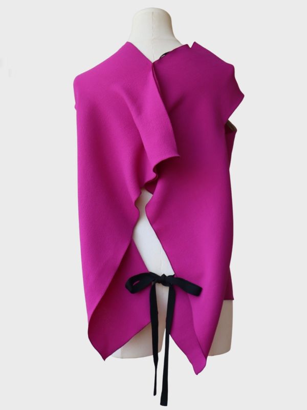 Roland Mouret blusa asimétrica magenta Talla IT42 (M) Nueva