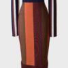 Victoria Beckham vestido midi estampado rayas Talla 2 (S) Nuevo - Imagen 4