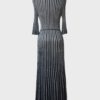 Stella McCartney vestido largo gris plateado lurex Talla S - Imagen 4