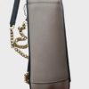 Elie Saab bolso bandolera gris topo cuero de pitón Nuevo - Imagen 11