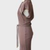 Gucci vestido fiesta marrón chocolate Talla S - Imagen 3