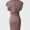 Gucci vestido fiesta marrón chocolate Talla S - Imagen 2