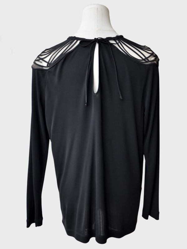 Alberta Ferretti blusa negra Talla IT44 (L) Nueva