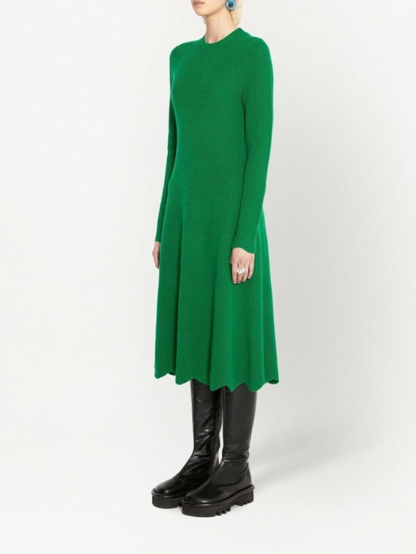 J.W. Anderson vestido de punto color verde Talla S