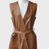 MM6 Maison Martin Margiela chaqueta sin mangas chaleco de cuero IT42 (M) Nuevo