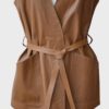 MM6 Maison Martin Margiela chaqueta sin mangas chaleco de cuero IT42 (M) Nuevo - Imagen 5