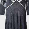Roberto Cavalli vestido negro detalles cuero de pitón Talla IT42 (M) - Imagen 6