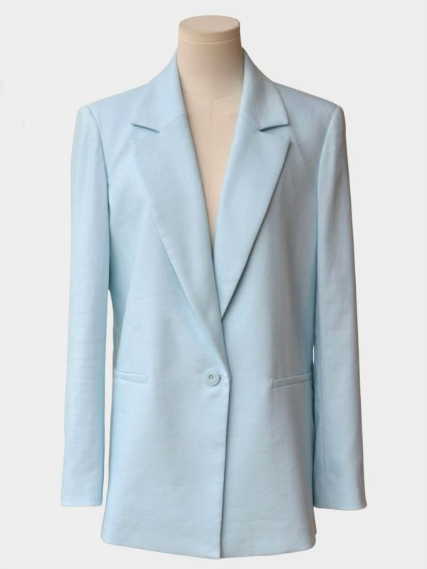 Alice and Olivia Denny blazer color azul cielo Talla 2 (XS) Nuevo
