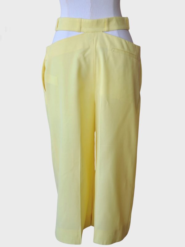 Nina Ricci pantalon culotte amarillo Talla 36 (S) cintura cut out