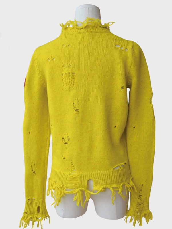 Etro Milano jersey amarillo acido diseño desgastado Talla IT40 (S)
