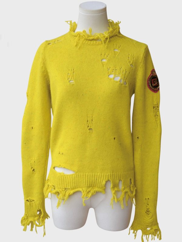 Etro Milano jersey amarillo acido diseño desgastado Talla IT40 (S)