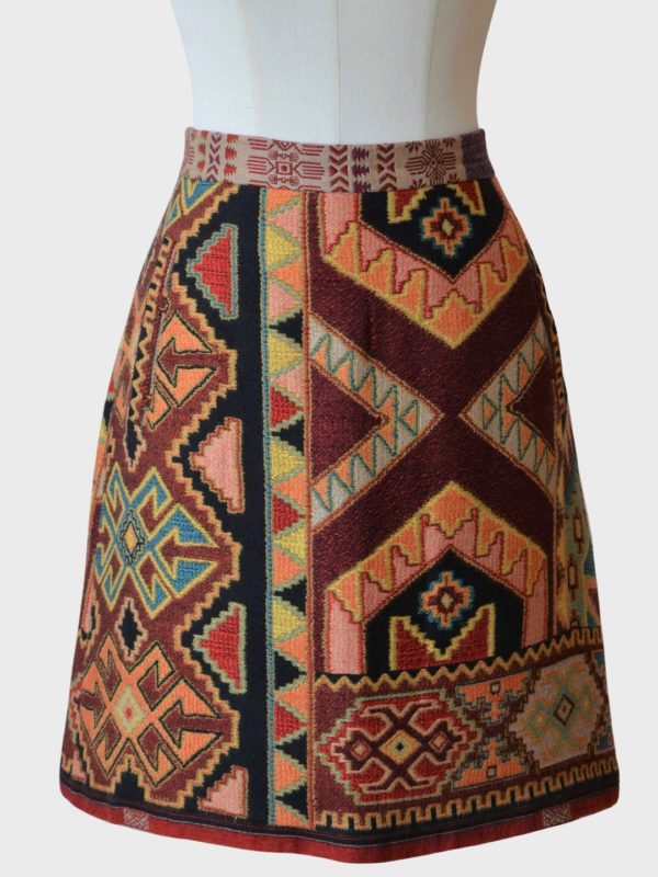 Etro Milano falda mini estampado boho chic Talla IT42 (S-M)